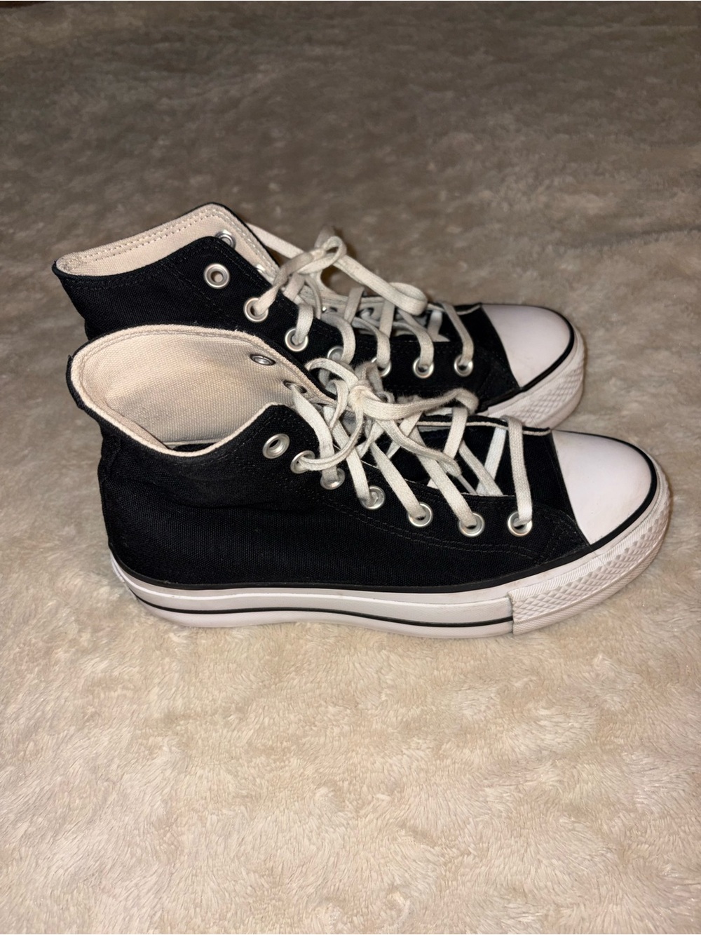 Converse High Top Sneakers - Black & White - Picture 5 of 10